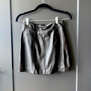 Reiss leather mini skirt